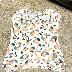 Rachel Zoe, Sz. Lg, 100% Linen Fall Floral T-Shirt!